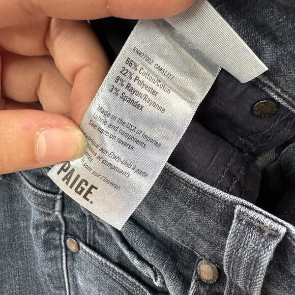 Paige Jeans Womens 26 Blue Verdugo Ankle Dark Wash Skinny Stretch - Picture 5 of 10